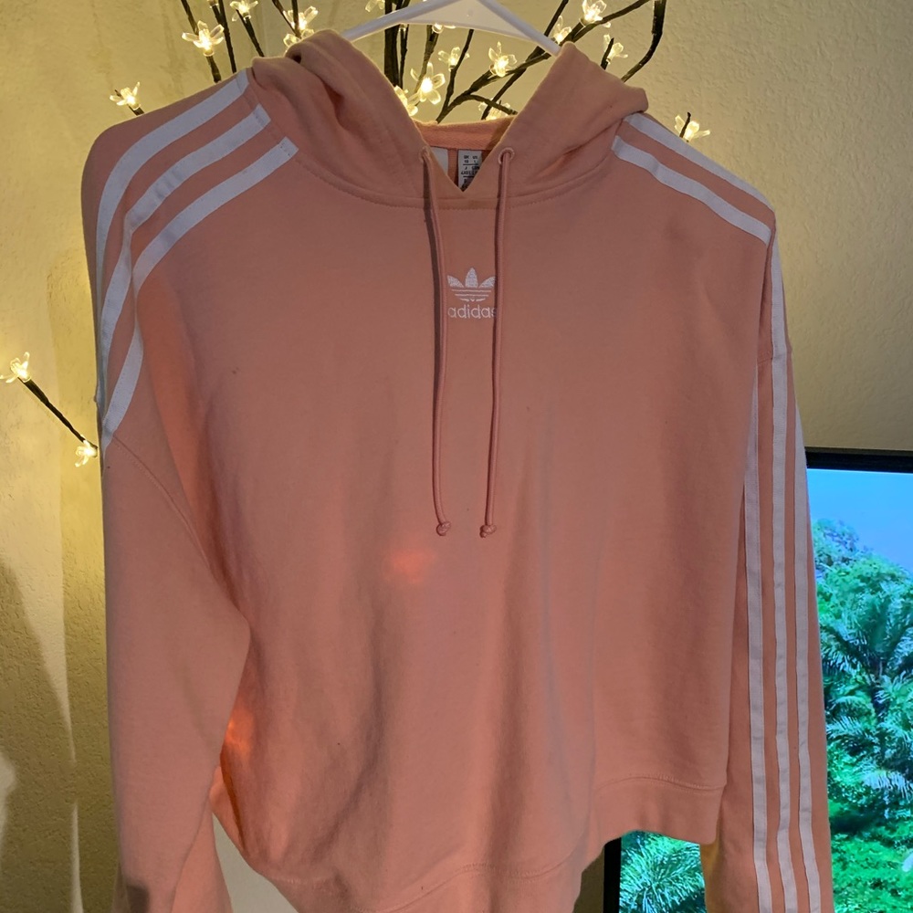 Coral ADIDAS Crop Sweatshirt